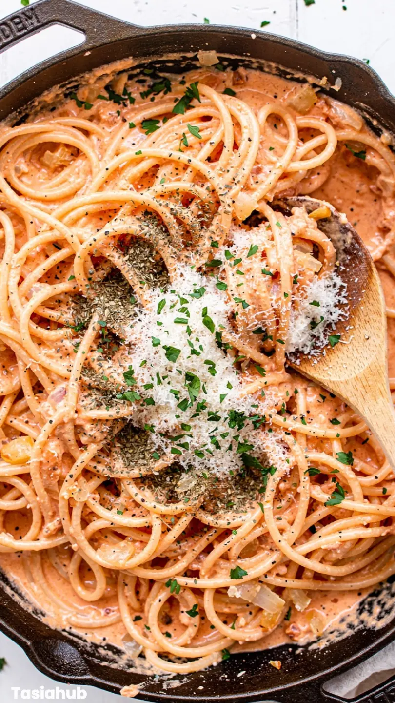 cottage cheese spaghetti skillet