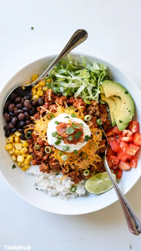 ground beef Taco Rice Bowl