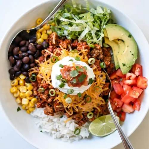 ground beef Taco Rice Bowls
