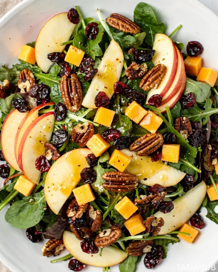 Apple Salad With Cheddar And Candied Pecans